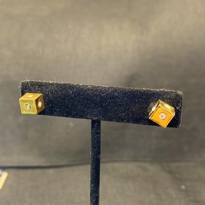 Gold Dice Earrings